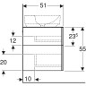 Тумба для комплекта GEBERIT VARIFORM 501.186.00.1 120 см пекан