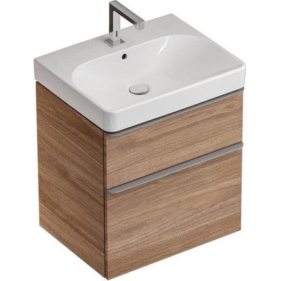 Тумба с раковиной GEBERIT SMYLE SQUARE 500.229.01.1+500.352.JR.1 пекан
